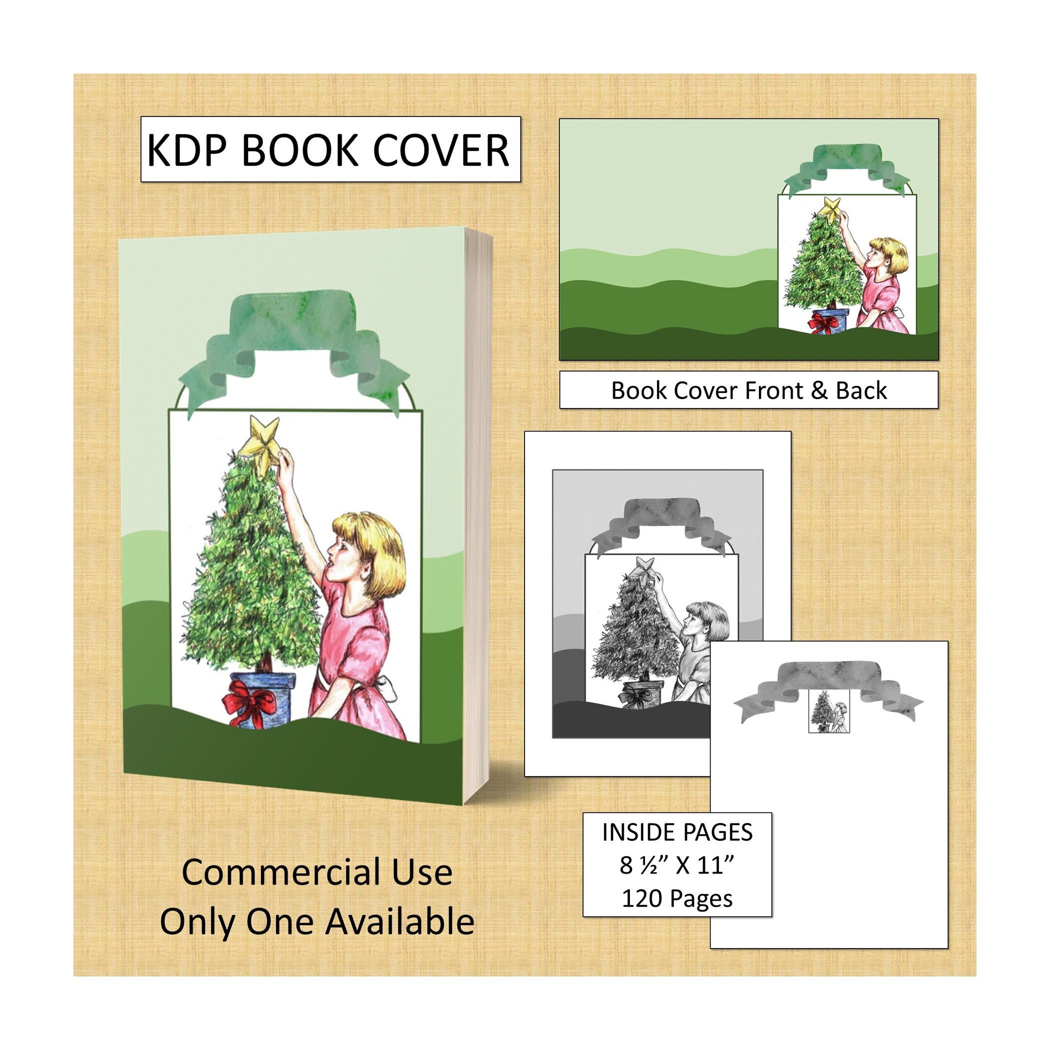 Download Christmas KDP Book Cover Kindle Cover Template KDP Cover ...