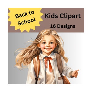 School Boy Girl Clipart PNG Back to School Kids Clipart Bundle School Kids PNG School Children Clipart Cute School Kids Clipart Pack