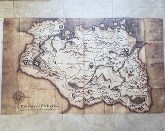 Skyrim Map Etsy