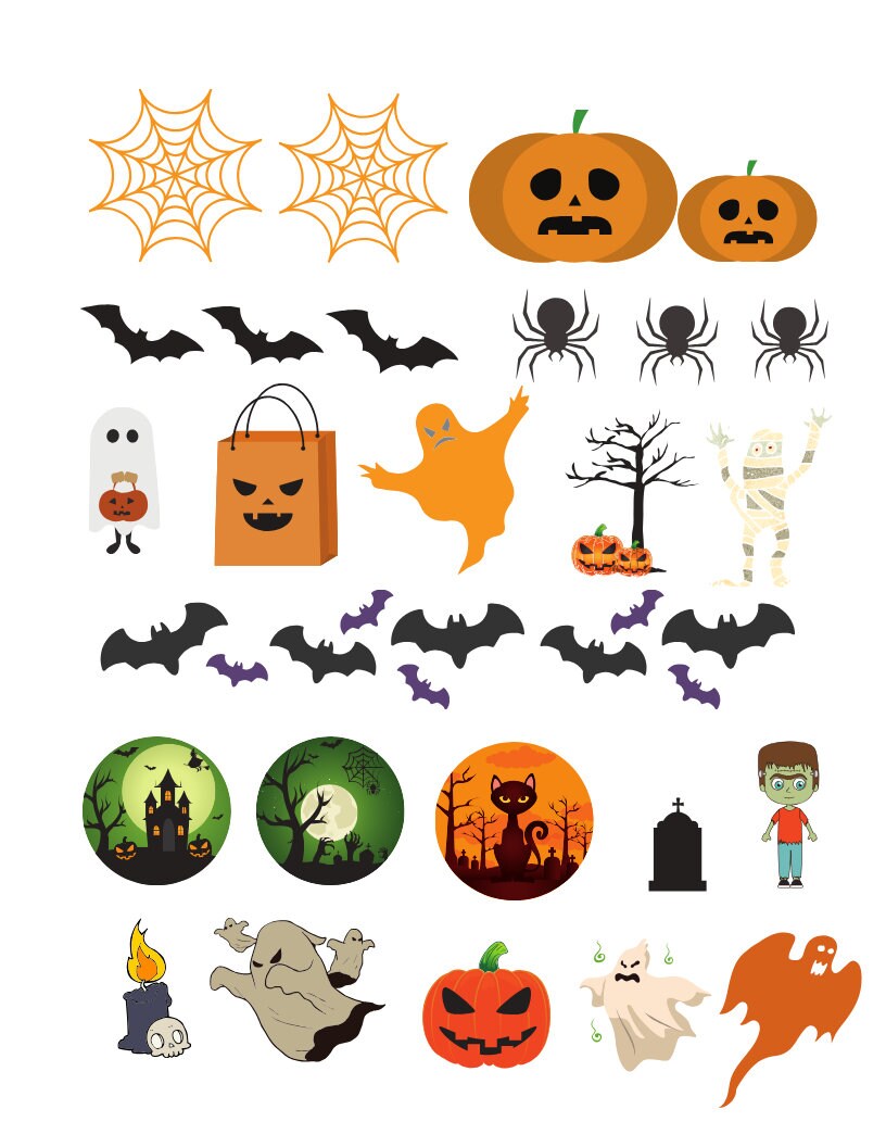 Halloween Sticker Sheet Etsy