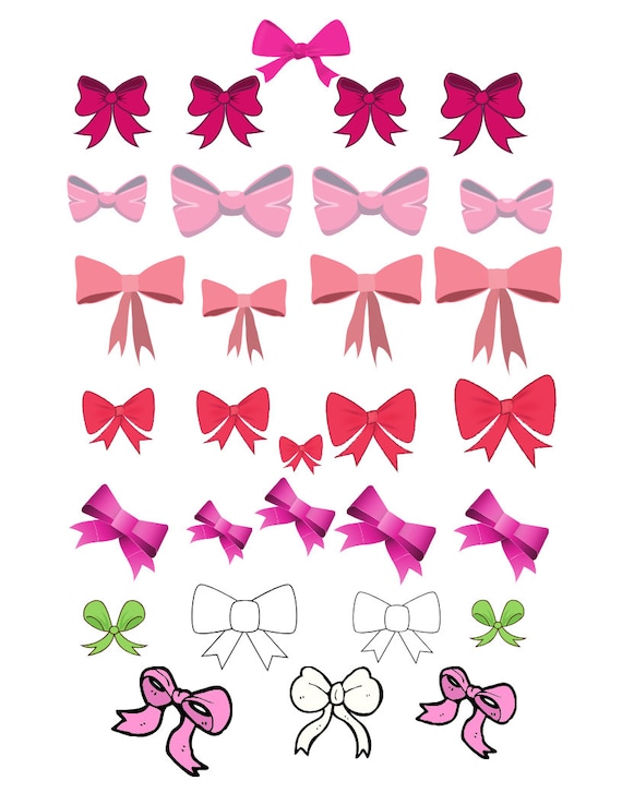 Printable Bow sticker sheet