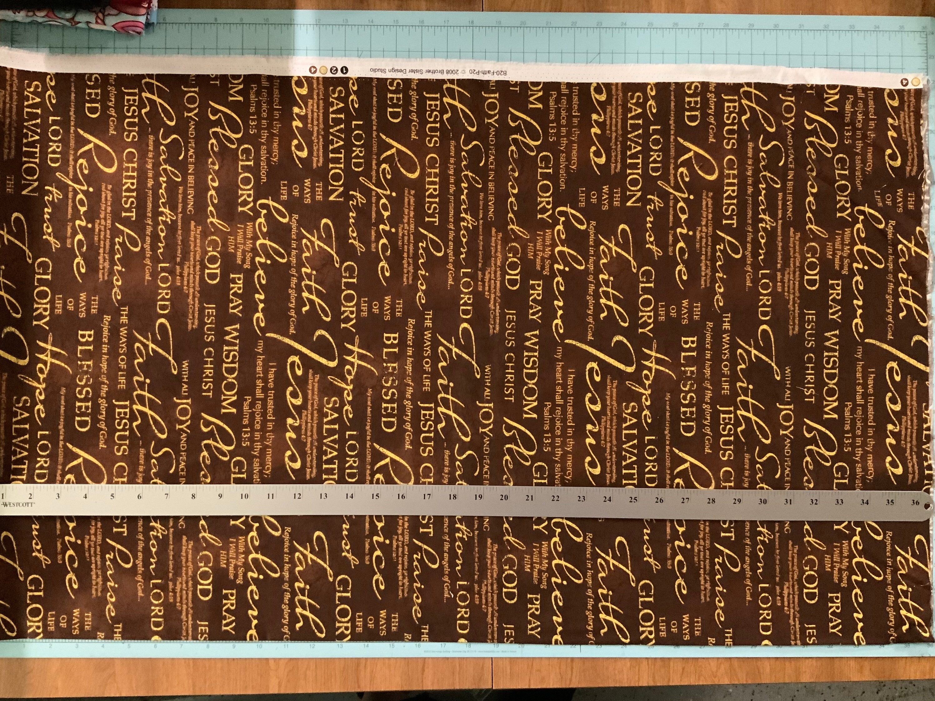 Faith Jesus Fabric 1 Yard 36 by 42 W FREE Elastic 100 Etsy