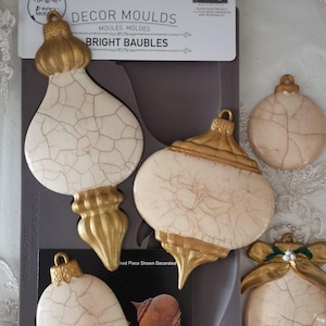 New! BRIGHT BAUBLES Redesign with Prima | Silicone Molds for Christmas Crafts | Resin Polymer Clay Baking Fondant | Tree Ornaments