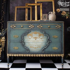 Rub on Transfers for Furniture PERFUME NOTES || Furniture Transfers by Redesign with Prima || Gold Transfers