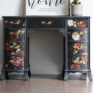 Rub on Transfers for Furniture, Redesign with Prima Transfers, *DISCONTINUED* MIDNIGHT FLORAL, Grace Paints Nevada