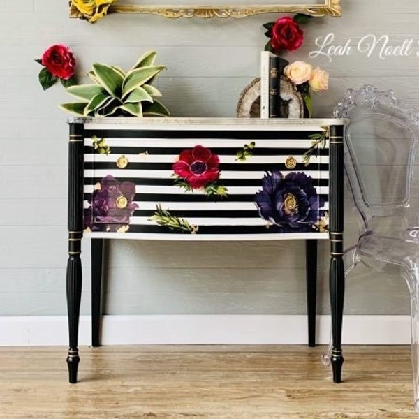 Rub on Transfers for Furniture LUSH FLORAL II | Redesign with Prima Transfers | Furniture Decal 48"x32"