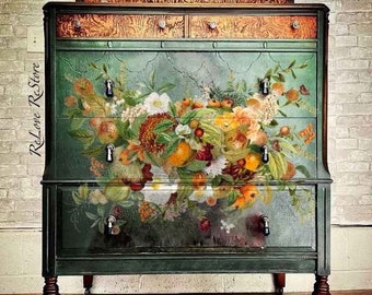 Harvest Hues Rub On Transfers for Furniture || Redesign with Prima Transfers || Furniture Decals