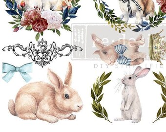 Vintage Image Bunny Rabbit Feed Sack Labels Furniture Transfers Decals LAB443 Vintage Image Bunny Rabbit Feed Sack Labels Furniture Transfers Decals LAB443