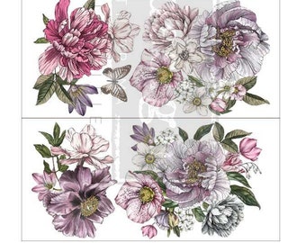 Rub on Transfers DREAMY FLORALS for Furniture Crafts | Redesign with Prima Small Decor Transfers |  Decals for Furniture