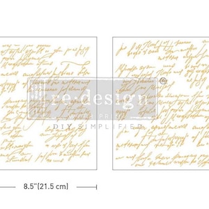 May include: Two 8.5 by 11 inch sheets of gold script writing on a white background. The sheets are for crafting and can be used for scrapbooking, card making, and other paper crafts.