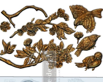 Silicone Molds for Resin AVIARY | Redesign with Prima Moulds | Bird Branches Polymer Clay
