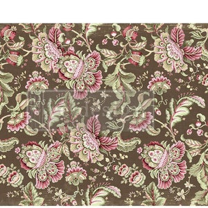 New! Floral Paisley Decoupage Tissue Paper | Redesign with Prima Decoupage | Limited Edition | 30 x 19 Inches | Decoupage Paper