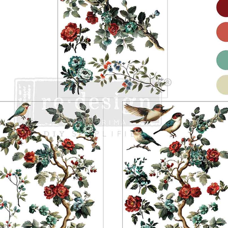 Furniture Decals Red Rose - Etsy