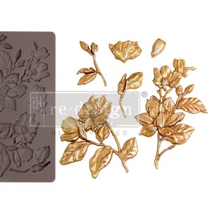 Magnolia Blooms Silicone Molds for Resin Magnolia Flower | Redesign with Prima Moulds |  5" x 8" Food Safe Floral