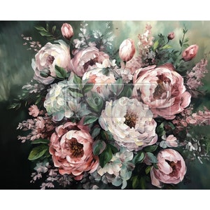 Mossy Rose Delight Decoupage Paper for Furniture | Redesign with Prima Decoupage Papers | Furniture Decoupage