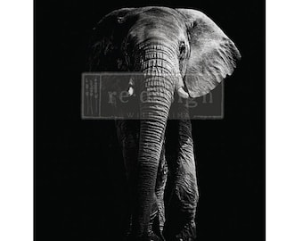 Large Decoupage Paper for Furniture SHADOWS of WISDOM  | Redesign with Prima Decoupage Papers | Elephant Furniture Decoupage