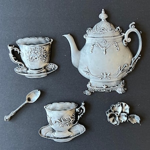 New! Lablanche Resin Molds TEA SET || Silicone Mold for Resin || Baking Fondant Polymer Clay || Tea Pot Tea Cups Set