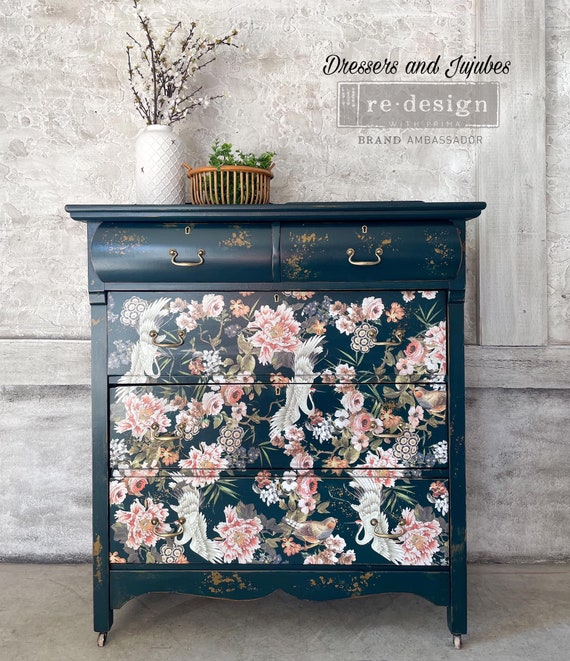 Elegance and Flowers Rub on Furniture Transfers Redesign With Prima Furniture  Decals 