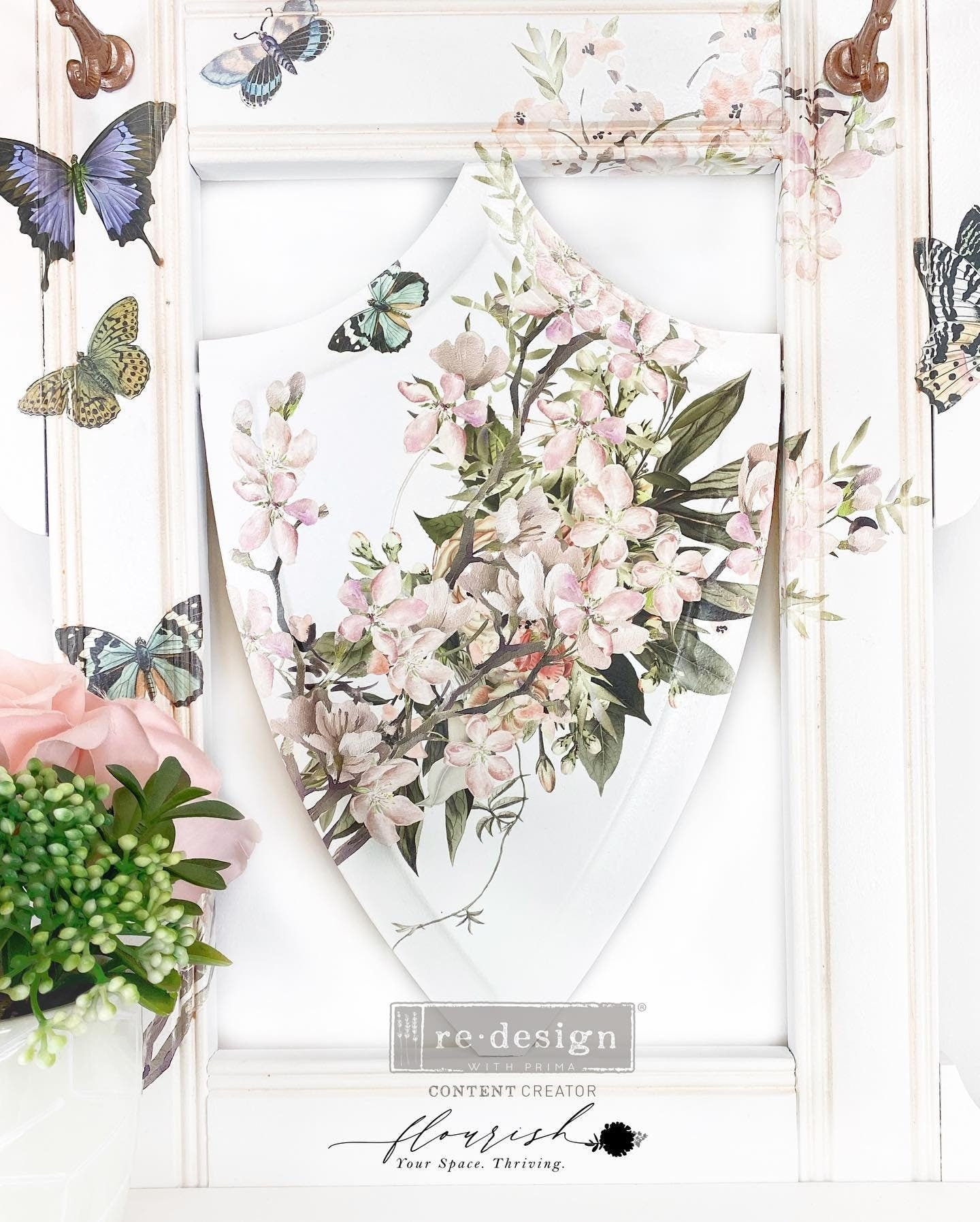 Prima Marketing Redesign Knob Transfer - 'Sweet Spring' Pattern, Wall & Furniture Decal