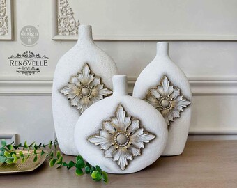 Furniture Appliques DECO ACCENT || Redesign with Prima Decor Poly || Flexible Mouldings for DIY Home Decor and Upcycling Paintable