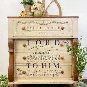 Furniture Transfers, Trust In the Lord Transfer by Redesign with Prima, Rub On Transfers for Furniture, *DISCONTINUED* Furniture Decals