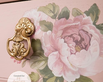 New! Furniture Transfers BLUSHING BLOOMS SYMPHONY | Redesign with Prima & Kacha Rub on Transfer | Floral Transfers Pink Roses