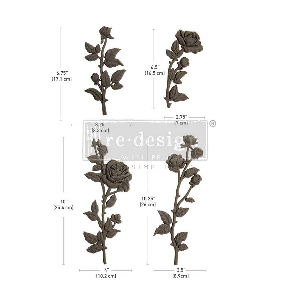 New! Furniture Appliques PETALS IN HARMONY || Redesign with Prima Decor Poly || Flexible Moulding || Flowers Roses