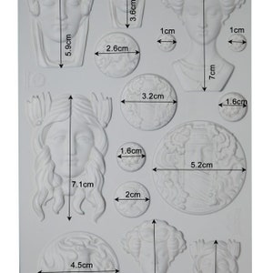 Silicone Mold for Resin, VINTAGE PORTRAITS, Redesign with Prima, Polymer Clay Molds, Steampunk Mold afbeelding 4