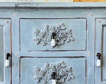New! Furniture Appliques TIMELESS PETALS || Redesign with Prima Decor Poly || Flexible Mouldings|| Roses