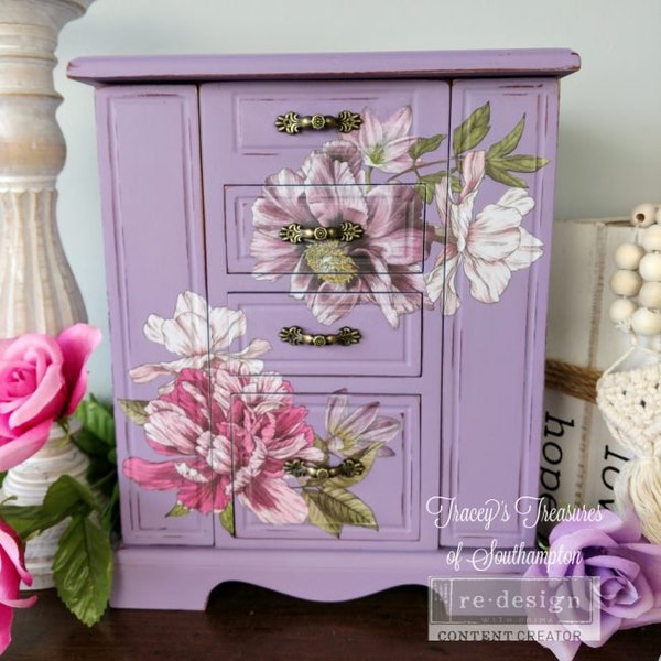 Rub on Transfers for Furniture, DREAMY FLORALS, Redesign with Prima Transfers, Furniture Decal