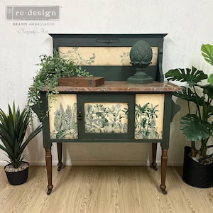 Furniture Rub on Transfers Green Foliage || Redesign with Prima Transfers || 3 Sheets || Greenery Leaves Decals for Furniture