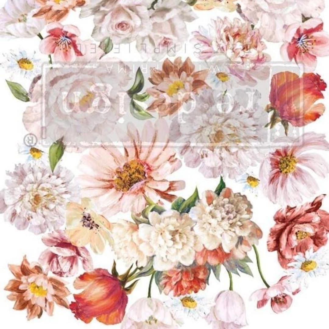 Pretty Rub Rub on Transfers for Furniture PRETTY IN PEACH | Redesign With Prima ...