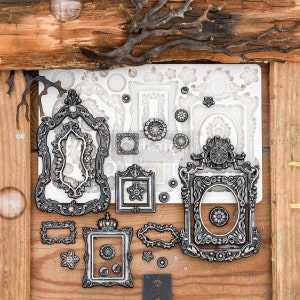 Ornate Frames Silicone Molds, Finnabair with Prima Marketing, 5&quot; x 8&quot; Clay Mold