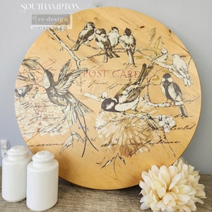 Rub on Transfer for Furniture VINTAGE RUSTIC || Redesign with Prima Transfers || Furniture Decal Vintage Flowers Hummingbirds