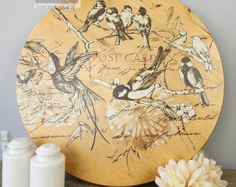 Rub on Transfer for Furniture VINTAGE RUSTIC || Redesign with Prima Transfers || Furniture Decal Vintage Flowers Hummingbirds