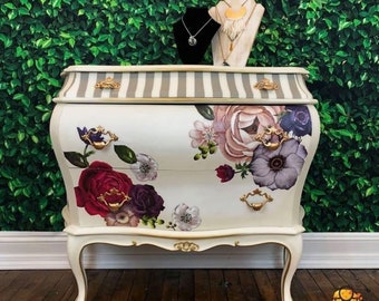 Rub on Transfers for Furniture, Redesign with Prima Transfers, *Discontinued* 48"x32", LUSH FLORAL II, Furniture Decals