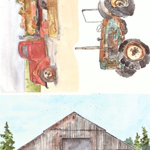 Large Decoupage Paper for Furniture and Crafts, Roycycled Tissue Paper Fall Farm, Decoupage Papers | Farmhouse Tractor Trucks | 19" x 30"