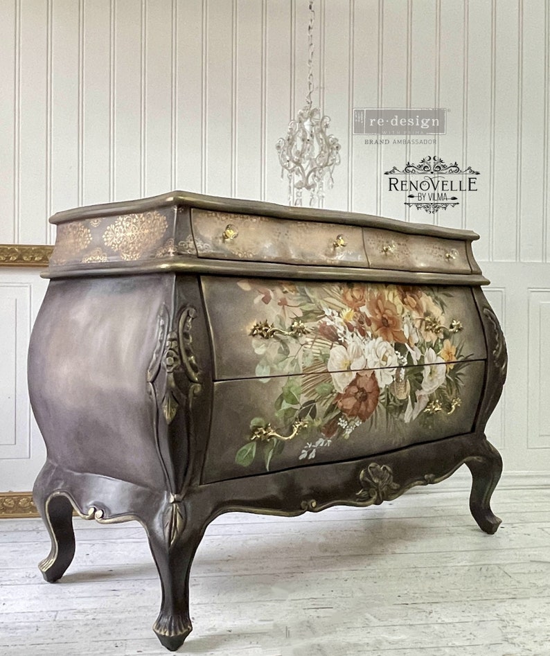 Redesign With Prima Furniture Transfers in Kacha FLOWER Etsy