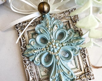 Silicone Resin Mold HOLY HARMONY | Redesign with Prima | Christian Crosses Mould 9" x 6"