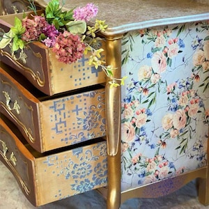 Large Floral Decoupage Paper for Furniture LAVENDER FLEUR || Redesign with Prima || 19" x 30" || Flowers