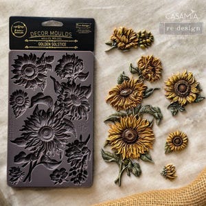 GOLDEN SOLSTICE Silicone Molds for Christmas Crafts | Redesign with Prima | Sunflowers