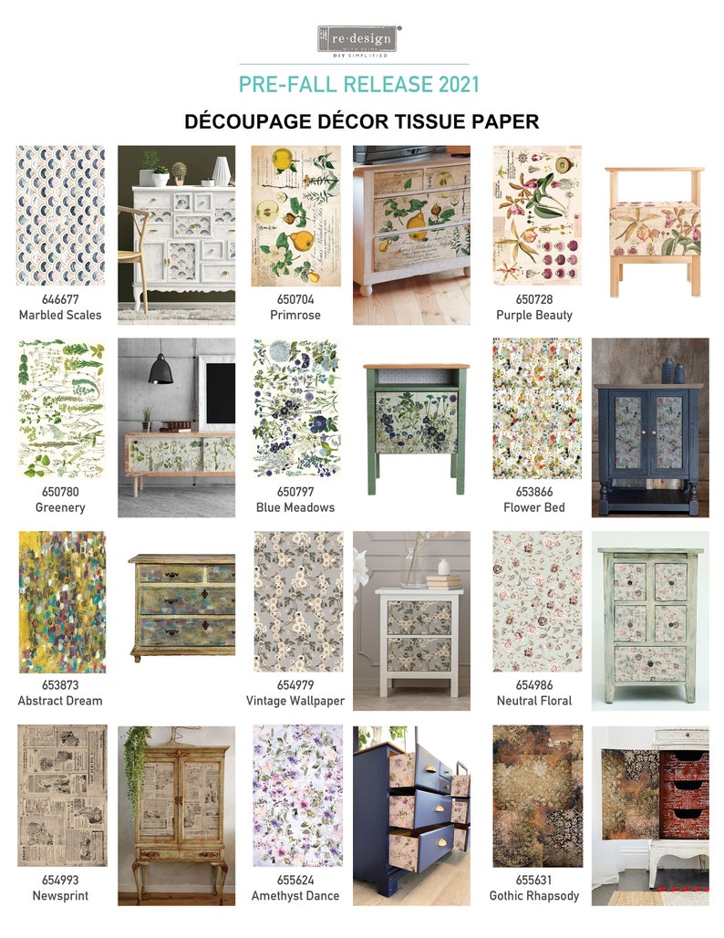 Decoupage Tissue Paper FLOWER BED DECOUPAGE Tissue Paper Etsy