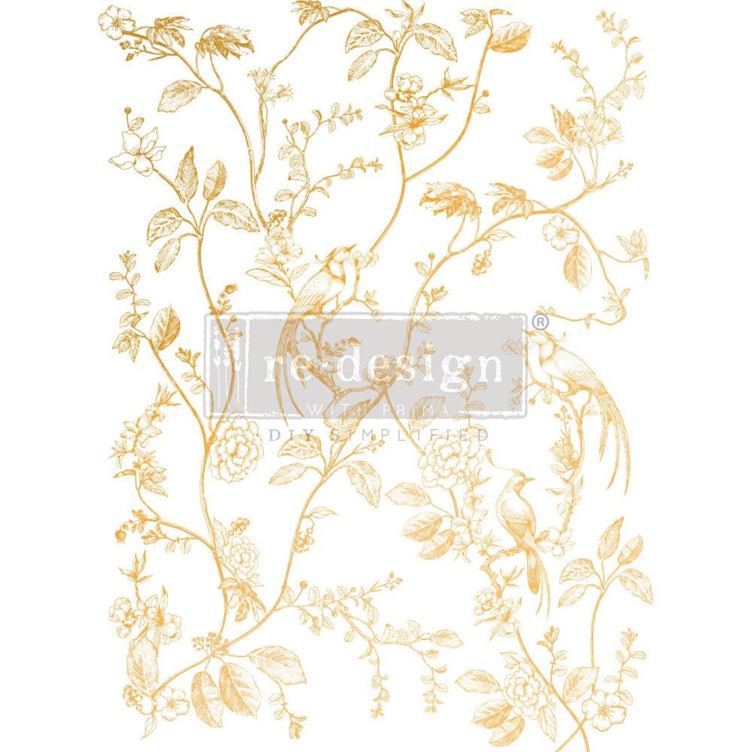 New KACHA A Bird Song Rub on Transfers for Furniture Redesign With