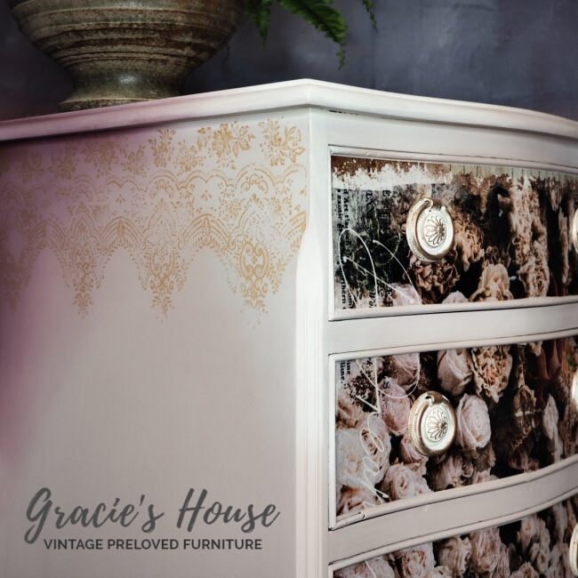 Clear Stamps Rubber Stamp VINTAGE WALLPAPER Redesign With | Etsy