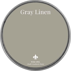 Wise Owl Chalk Synthesis Paint GRAY LINEN || Grey Furniture Paint || Mineral Paint || 16 oz. Pint