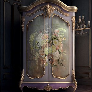 Rub on Transfers for Furniture LIFE in FULL BLOOM || Redesign with Prima Transfers || Large Flowers Floral Furniture Decals