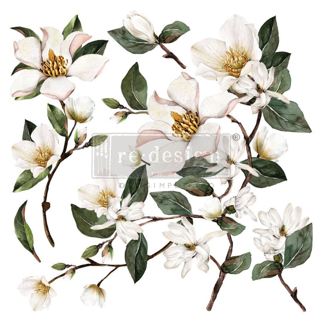 Magnolia Garden Rub on Furniture Transfers, Redesign With Prima