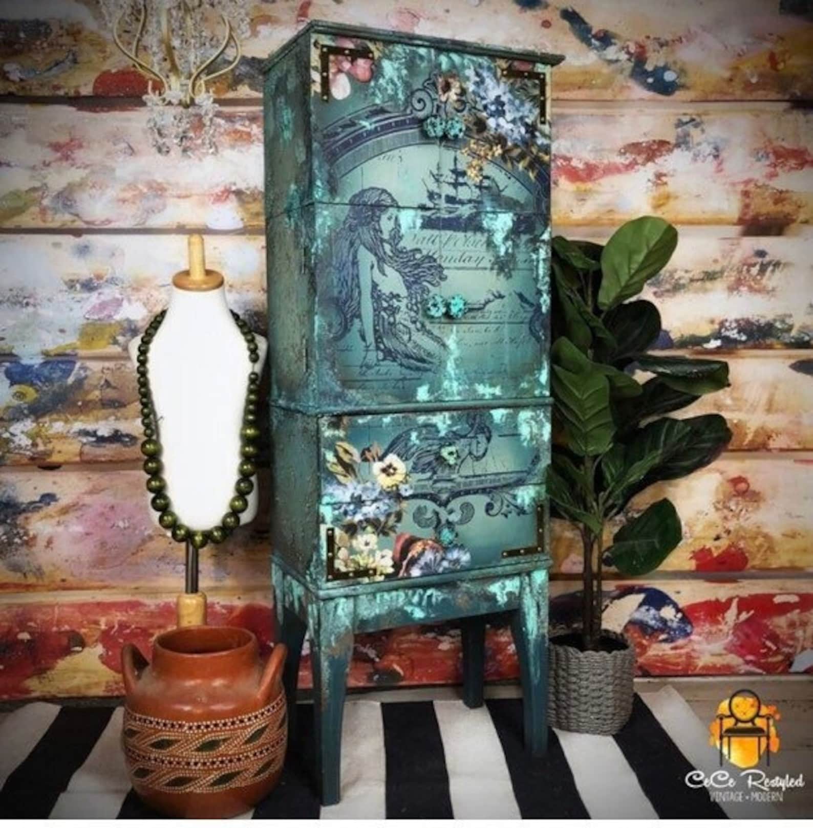 Furniture Transfer Rub on Transfers MERMAID Furniture Etsy