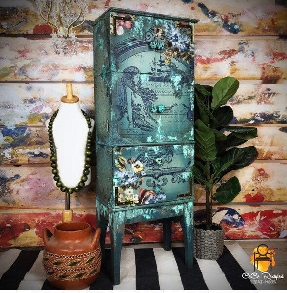 Furniture Transfer Rub on Transfers MERMAID Furniture Etsy UK