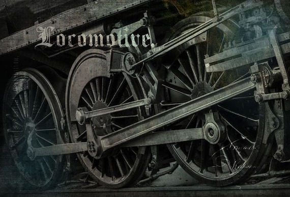 Decoupage Tissue Paper LOCOMOTIVE | Roycycled Treasures |  Roycycled Decoupage | Train Ephemera